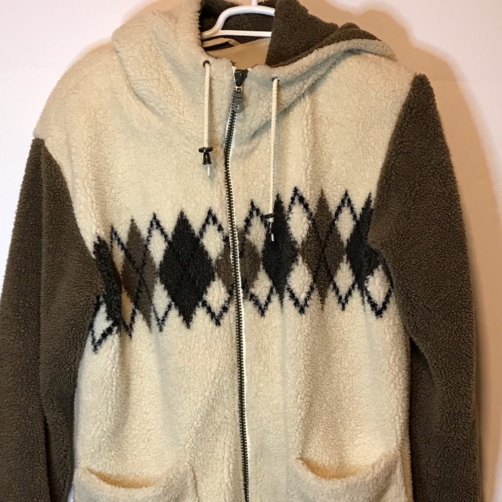 Mulberry Street Womens Oversized Hooded Coat Sz M